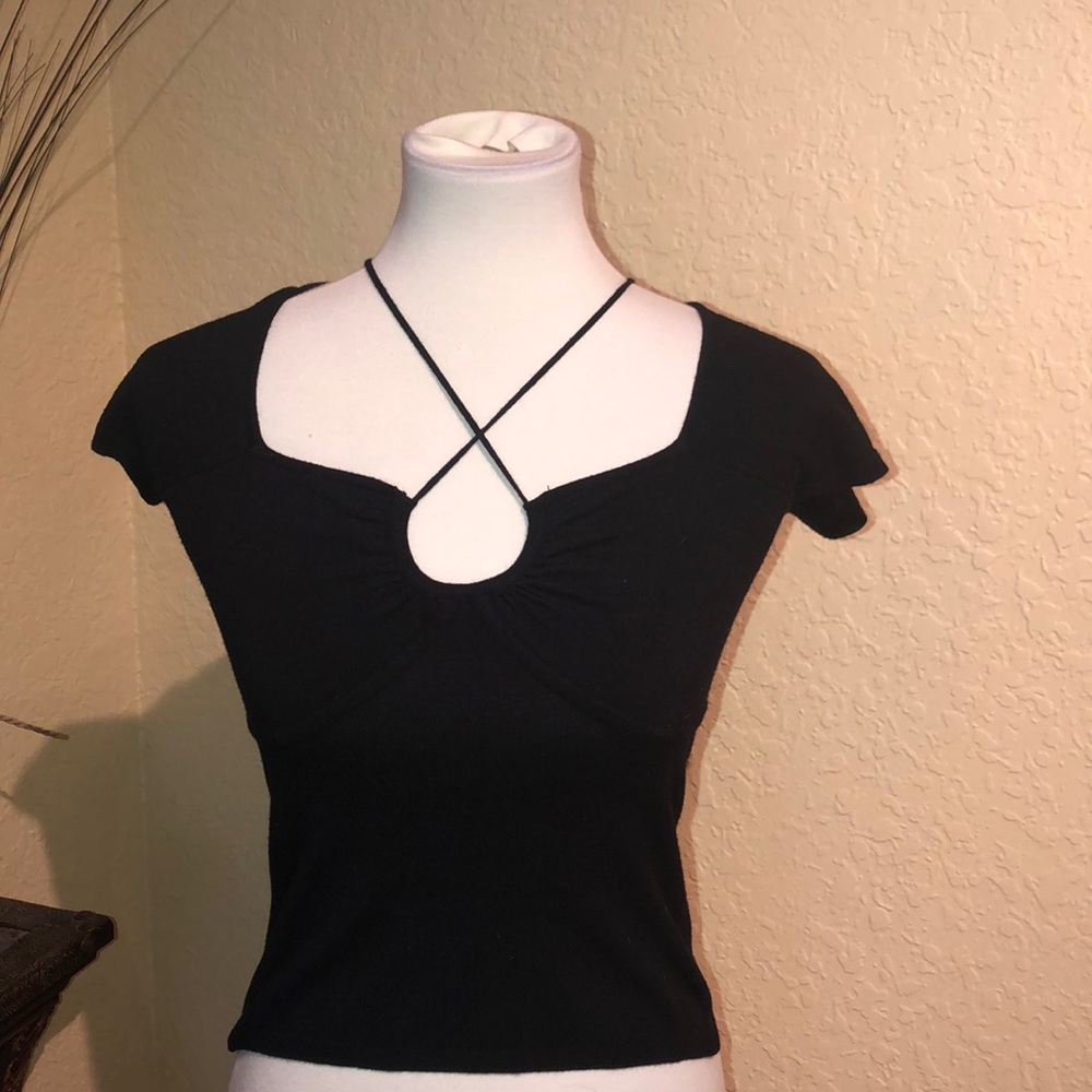 Short sleeve knit top
